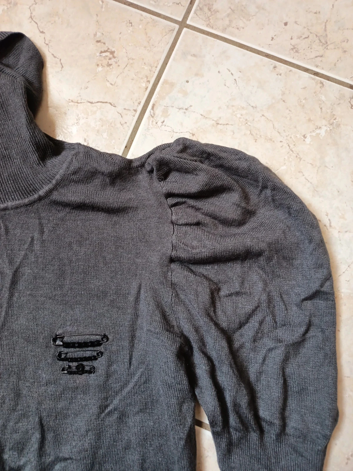 Grey Elite Roll-Up Sweater – photo 3